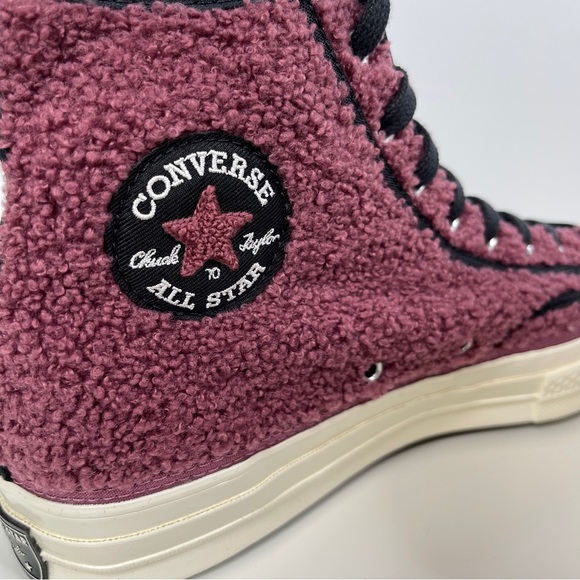 CONVERSE Chuck 70 Cozy Utility Sherpa High Top Sneakers NEW Shadowberry Size 10 - Picture 9 of 14